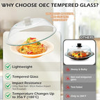OEC Lighter Weight Tempered Glass Microwave Splatter Cover - Image 7