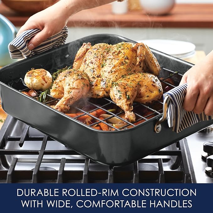 Rachael Ray Bakeware Nonstick Roaster/Roasting Pan - Image 8