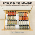 Bamboo Spice Drawer Organizer, Expandable 4 Tier Spice Rack - Image 3