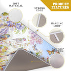 Floral Birds Dish Drying Mat Spring Decoration Absorbent Dish Drain Cloth Mat - Image 4
