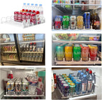 Drink Organizer for Fridge-White Automatic Pusher Glide, 12oz 16oz 20oz-Soda - Image 2