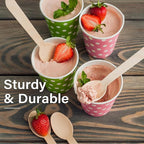 LotFancy Disposable Wooden Spoons, Biodegradable Compostable Eco-friendly - Image 4