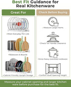 EVERIE Adjustable Bakeware Organizer Pot Lid Holder Rack - Image 9