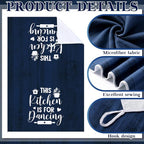 12 Pcs Farmhouse Kitchen Decor Sets 4 Blue Kitchen Hand Towels 4 Dish Clothes 2 - Image 3