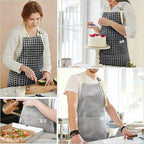 NLUS 2 Pack Kitchen Cooking Aprons, Adjustable Bib Waterproof Chef Apron - Image 7
