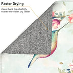 Hummingbird Flowers Dish Drying Mat 16x18 Inch, Microfiber Absorbent Fast Dry - Image 5