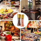 VEVOK CHEF Gold Salt and Pepper Grinder Mill Set Stainless Steel Pepper Shaker - Image 6