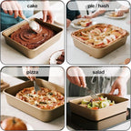 Baking Pan Set of 2, 12.5’’ X 10’’ X 2.4’’ Nonstick Sheet Cake Pan - Image 4