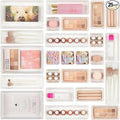 Vtopmart 25 PCS Plastic Drawer Organizers Set, 4-Size Versatile Bathroom and by Vtopmart