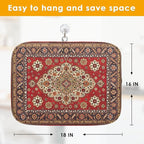 Sanwarm Absorbent Dish Drying Mat, Royal Red Moroccan Microfiber Pad - Image 2
