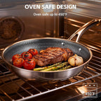 Ammeloo Hybrid Tri-Ply Stainless Steel Frying Pan Set, Non Stick Frying Pans - Image 7