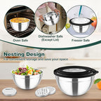 TeamFar Mixing Bowls, Stainless Steel Salad Serving Bowl - Image 5
