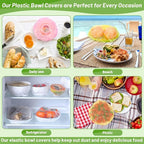 70 Pcs Bowl Covers, 5 Size Plastic Food Covers - Image 7