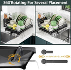 Epicano Dish Drying Rack for Kitchen Counter, Space-Saving Dish Rack, Rustproof - Image 6