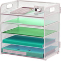 Letter Tray Paper Organizer 5-Tier Desk Organizer File Organizer Paper Holder by Sinboun