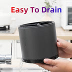 LIBODOUR Silverware Organizer Kitchen Utensil Holder 360°Rotating - Image 6