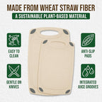 AXIOM CREATIONS 2-Piece Reversible Cutting Board Set Made from Natural Food - Image 5
