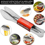 6 Pack Buffet Tongs, Stainless Steel Serving Tongs Serving Utensils 7Inch - Image 5