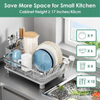 MOUKABAL Dish Drying Rack, Dish Rack, Stainless Steel Dish Racks - Image 4