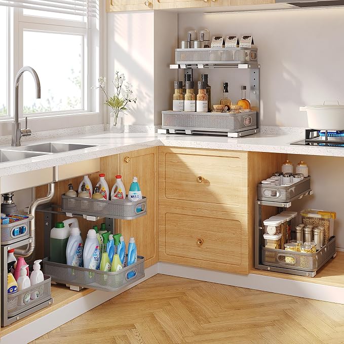 2 Pack 15.7IN-Depth Under Sink Organizer - Image 7