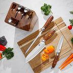 MSY BIGSUNNY 7pcs Knife Block Set, German Steel Chef Knife Set, Precious - Image 5