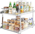VEVOR 2 Tier 17"Wx21.2"Dx15.2"H Pull Out Cabinet Organizer, Heavy Duty Slide by VEVOR