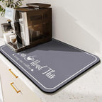 Coffee Bar Mat for Countertops 31.5inx17in, Absorbent Hide Stain Anti-Slip Cafe by Kuyig+Home