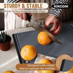 Kikcoin Plastic Cutting Boards for Kitchen, 3-Piece Large Cutting Board Set - Image 4