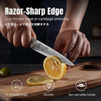 YOTSUBA Japanese Utility Knife, 5 Inch Petty Kitchen Knife, Forged High Carbon - Image 3