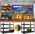 Garage Shelving-3000 lbs 5 Tier Storage Shelves, Adjustable Heavy Duty Metal - Image 4