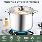 Herogo 12 Quart 18/10 Stainless Steel Stock Pot - Image 4