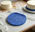 Clear Rolling Pin with Sea Wave Embossing Pattern, Cake Decorating Tool - Image 4
