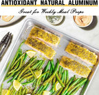 Commercial Quality Baking Sheet Pan Set, Natural Aluminum Cookie Sheet - Image 6
