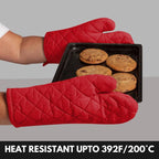Oven Mitt + Pot Holder 100% Cotton Heat Resistant Kitchen Oven Gloves & Hot Pads - Image 5