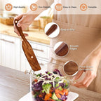 5Pcs Wooden Spurtle Set, Natural Acacia Wood Kitchen Utensils Set - Image 3
