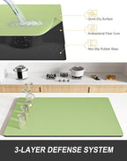 Rnivvi Dish Drying Mat for Kitchen Counter, 12 x 19" Super Absorbent Drainer - Image 4