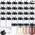 Mimorou 30 Pack Plastic Spice Jars by Mimorou