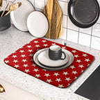Patriotic July of 4th Red Star Dish Drying Mat - Image 5