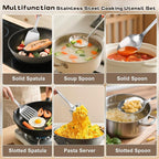 9 Pcs Cooking Utensils Set, Stainless Steel Kitchen Utensils, Heat Resistant - Image 7