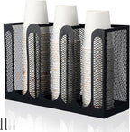 Maxcheck Metal Mesh Cup and Lid Holder Coffee Paper Cup Dispenser Lid Holder by Maxcheck