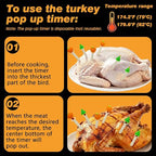 CloudHand Meat Turkey Pop Up Timer & Flavor Injector Set, Turkey Thermometer - Image 4
