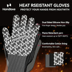 HandLove Aramid Heat Resistant BBQ Gloves – Grilling & Oven Gloves - Image 2