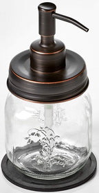 12oz Mason Jar Oil Rubbed Bronze Soap and/or Lotion Dispenser - Image 3