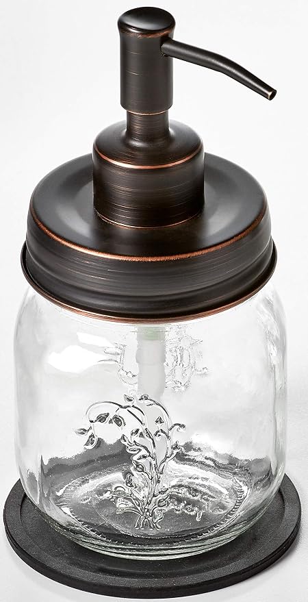 Oil Rubbed Bronze Petite 12oz Mason Jar Soap and/or Lotion Dispenser - Image 2