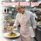 TOSHEX Kitchen Apron Waterdrop Resistant Cotton Apron - Image 2