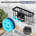 MURLONG Sponge Holder for Kitchen Sink, Sink Caddy Smiley Face, 4-in-1 Sponge - Image 4