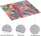 Flamingo Flowers Dish Drying Mat 16x18 Inch, Microfiber Absorbent Fast Dry Mat - Image 3
