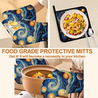 Abstract Starsky Oven Mitts & Potholder Set of 4 - Image 5