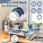 GAOKASE Dish Drying Rack, Stainless Steel-Dish Rack, Dish Racks - Image 7