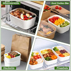DI QIU REN 50-Pack 29oz Disposable Meal Prep Containers - Image 5